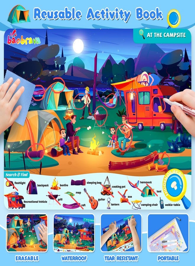 Baobrava Search and Find Game Books - Preschool Learning Activities for Kids Age 3-8, Travel Games for or Road Trip Car Airplane, Educational Seek Activity Birthday Gifts for Boys and Girls - Image 3